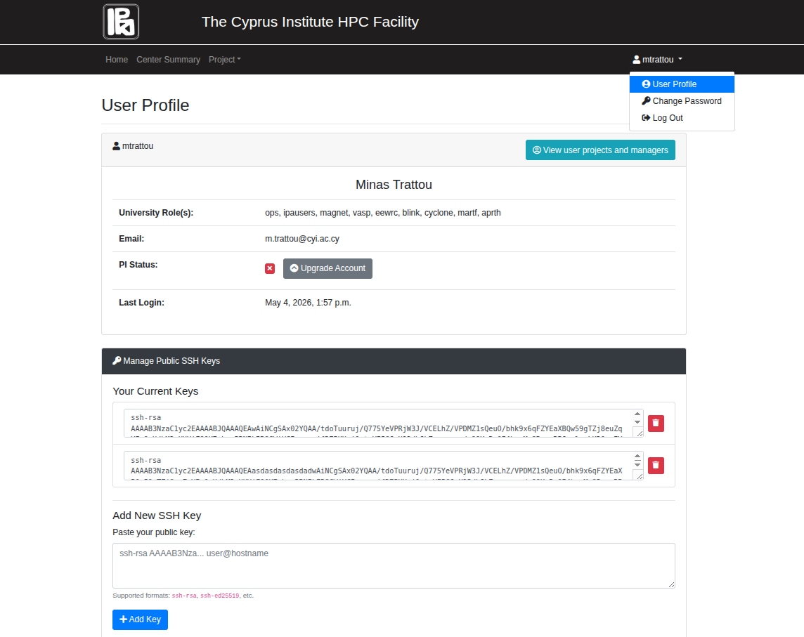 User Profile Page